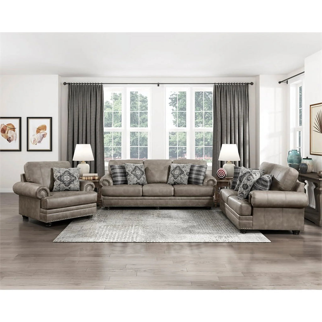Microfiber Sofa in Mushroom Brown P743367