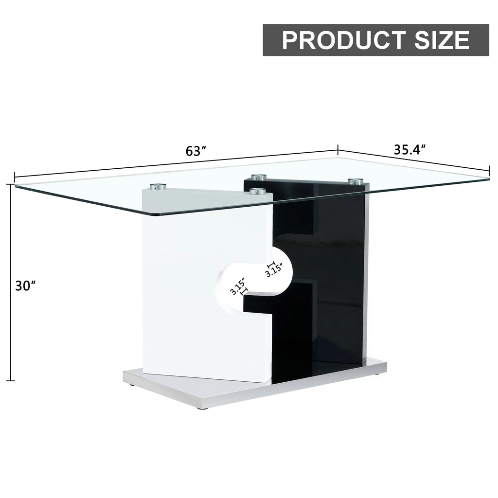 Glass Dining Table for 6 People K1927