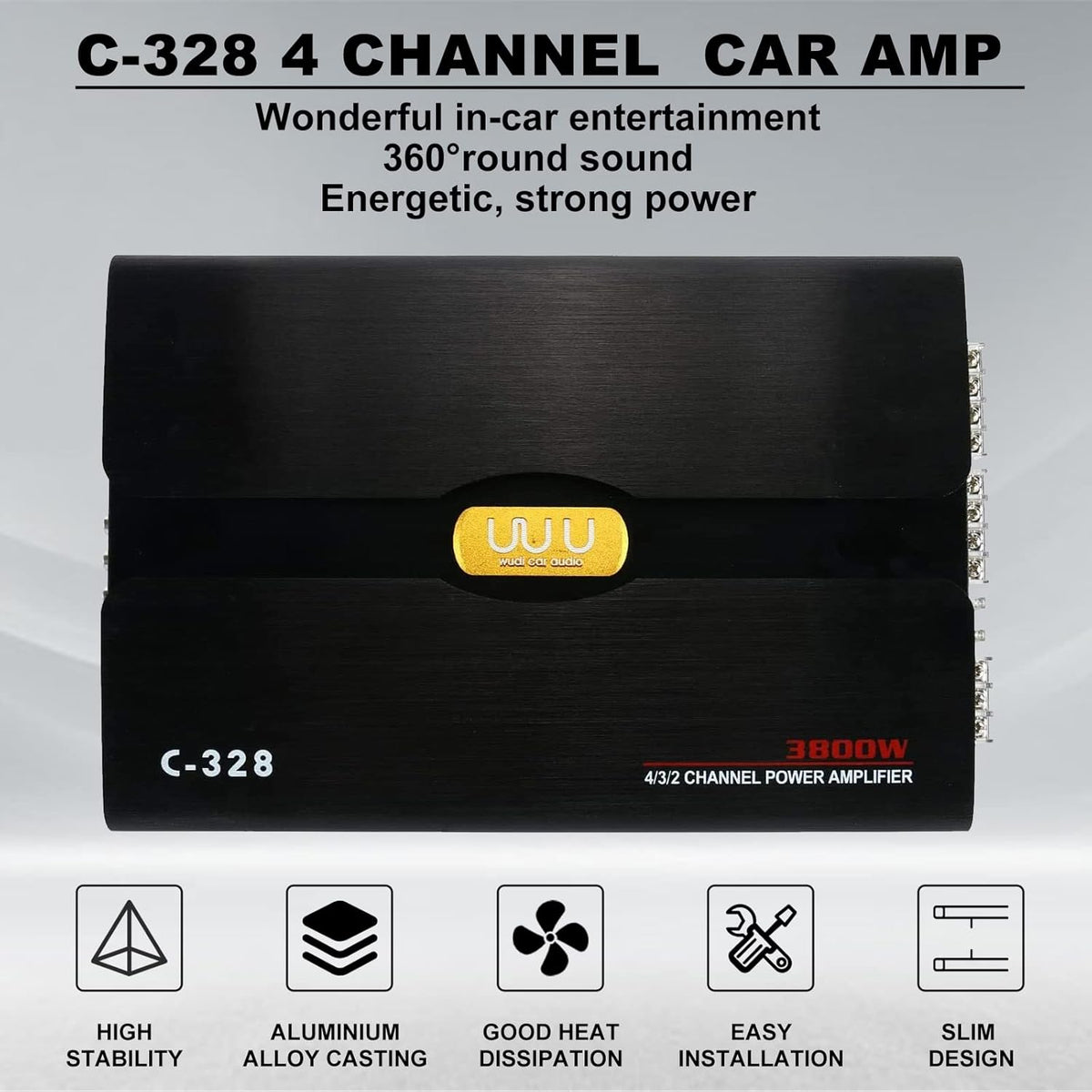 12V 4 Channel Car Audio Amplifier B185144