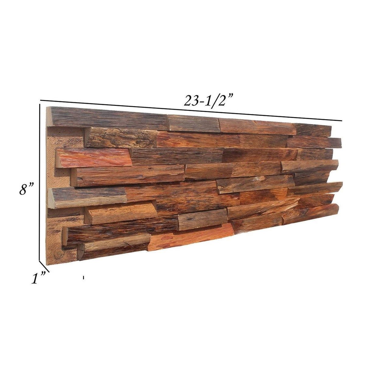 3D Mixed Brown Natural Solid Barn Wood Panels 10.40 sqft per Box G904