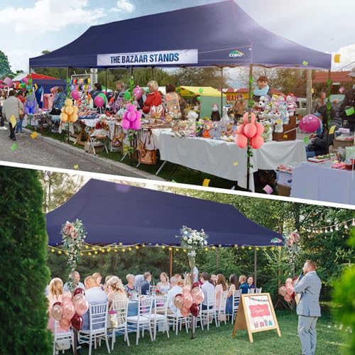 10x20 Pop Up Canopy Tent with 6 Removable Sidewalls, Heavy Duty H3028