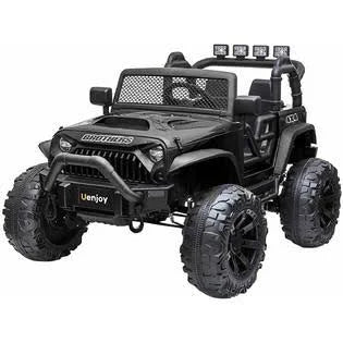 12V Kids Electric Ride on Car 2 Seats Black K776