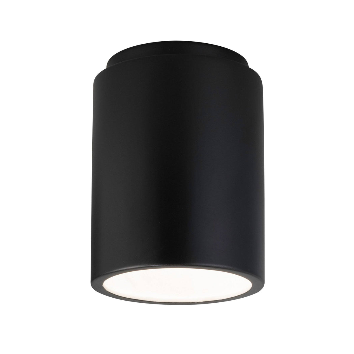 Matte Black Cylinder Flush-Mount Y29544