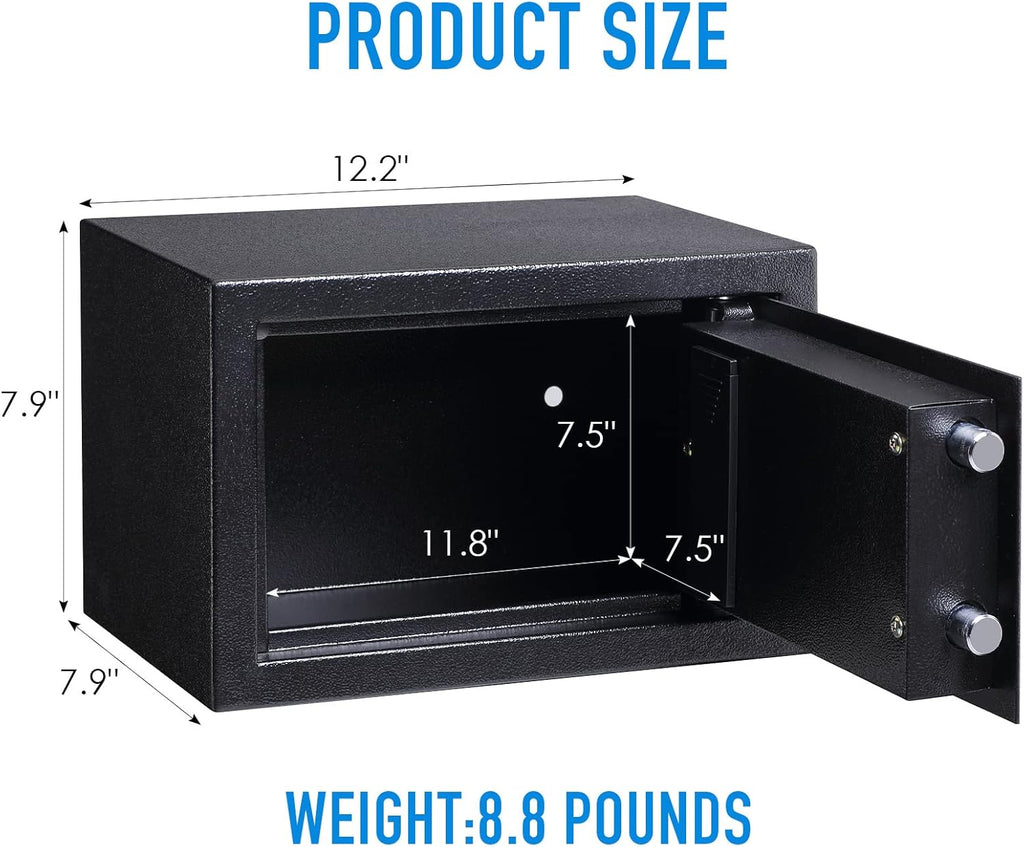 Fingerprint Safe Box 3.83 Cubic Feet with Separate Lock Box and Bottom Compartment R183048