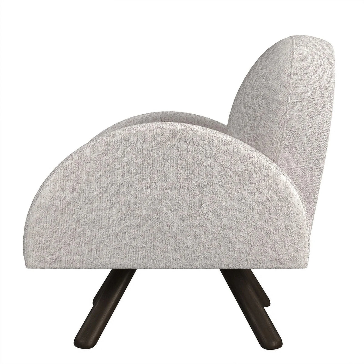 Beige Accent Chair with Wood Frame E167