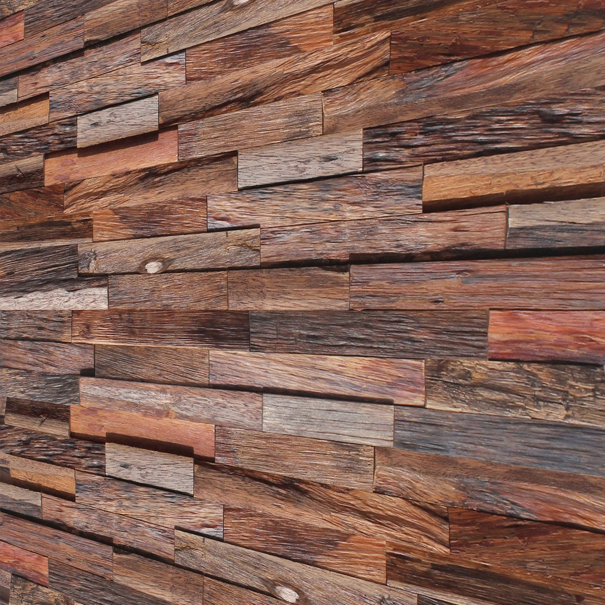 3D Mixed Brown Natural Solid Barn Wood Panels 10.40 sqft per Box G904