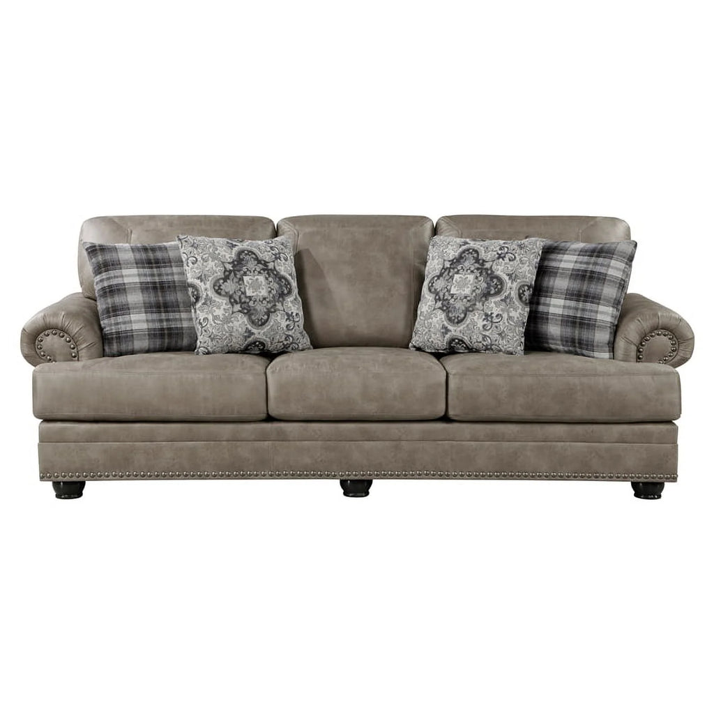 Microfiber Sofa in Mushroom Brown P743367