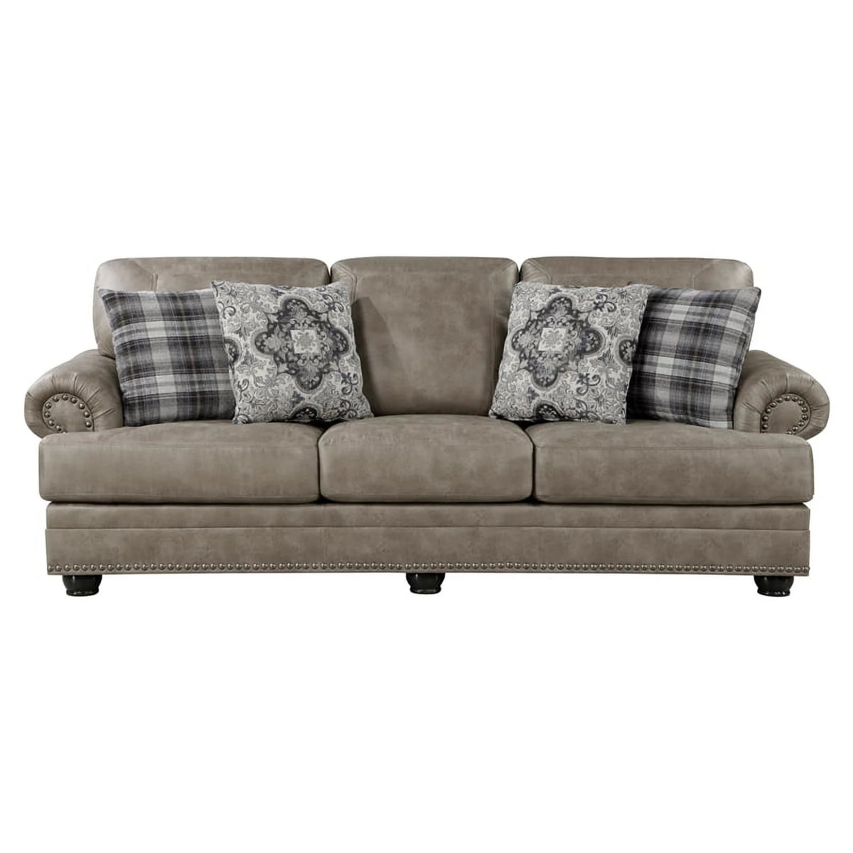 Microfiber Sofa in Mushroom Brown P743367