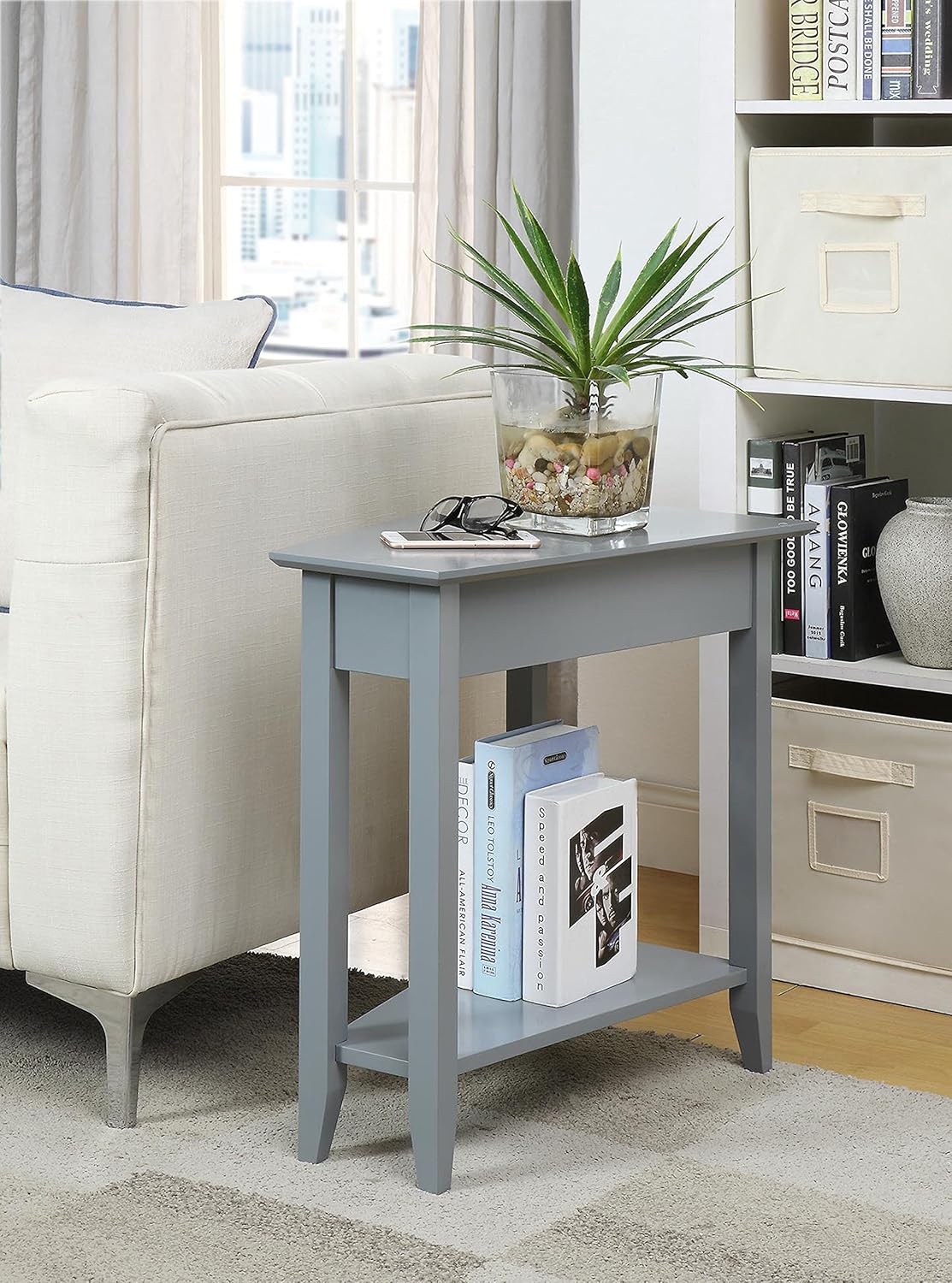 Cherry Wedge End Table A44969