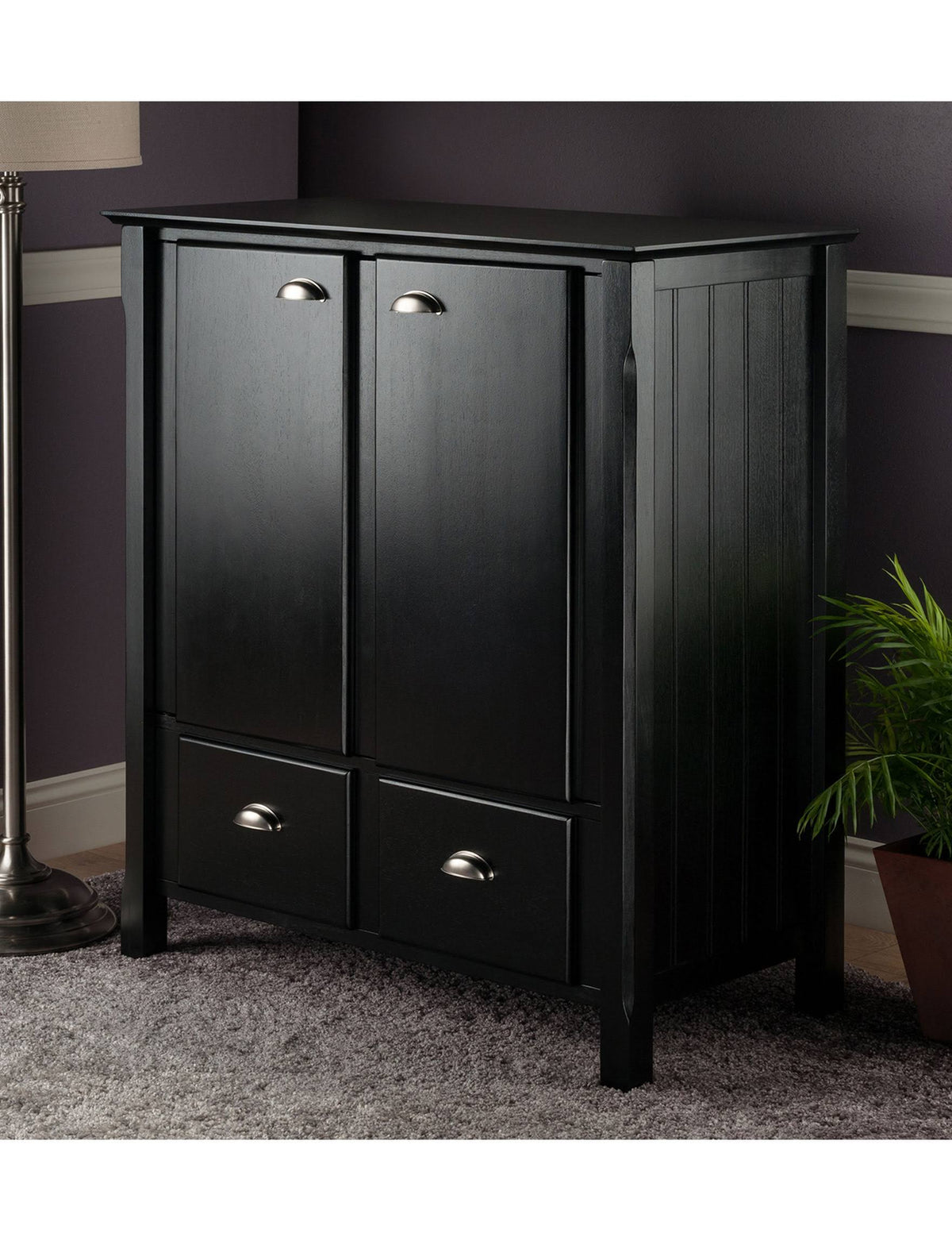 Black Cabinet with Drawers W451654