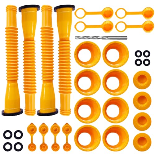 Universal Anti-Spill Gas Can Nozzle Replacement with Flexible Nozzle, 5 Set G6281