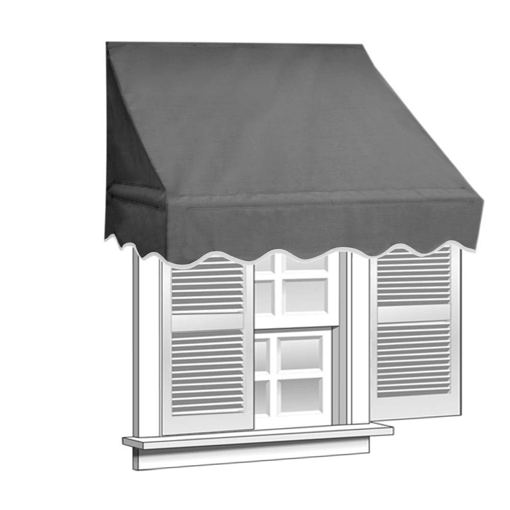 Retractable Door or Window Canopy Awning 6 x 2 Feet Gray U891