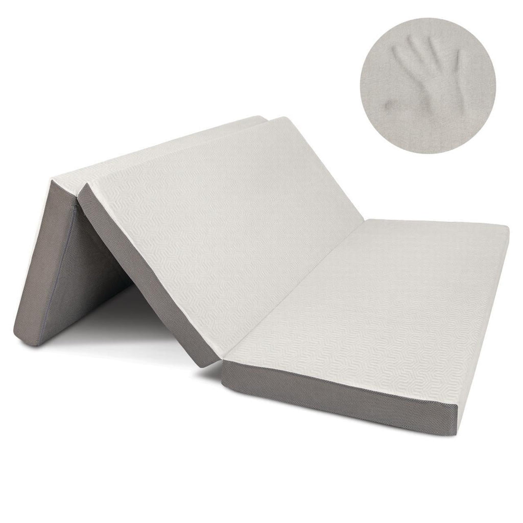 4-Inch Foam Tri Folding Mattress with Washable Cover, Full Size I981