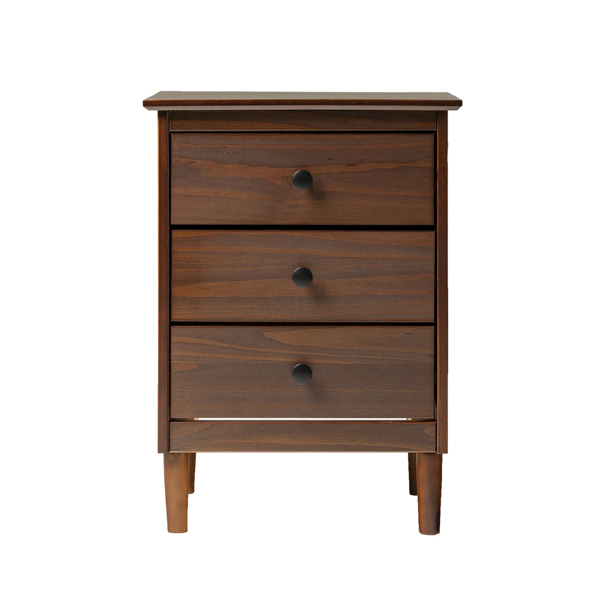 Walnut 3-Drawer Nightstand E230002