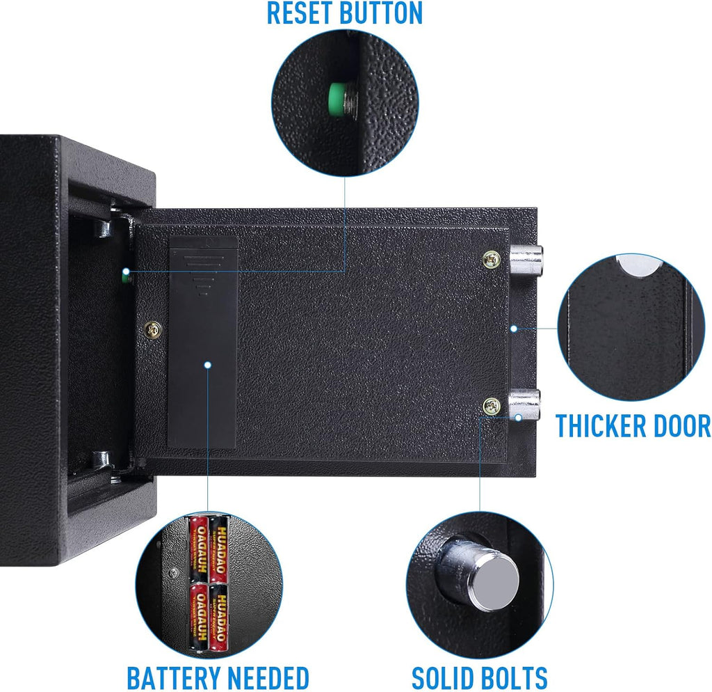 Fingerprint Safe Box 3.83 Cubic Feet with Separate Lock Box and Bottom Compartment R183048