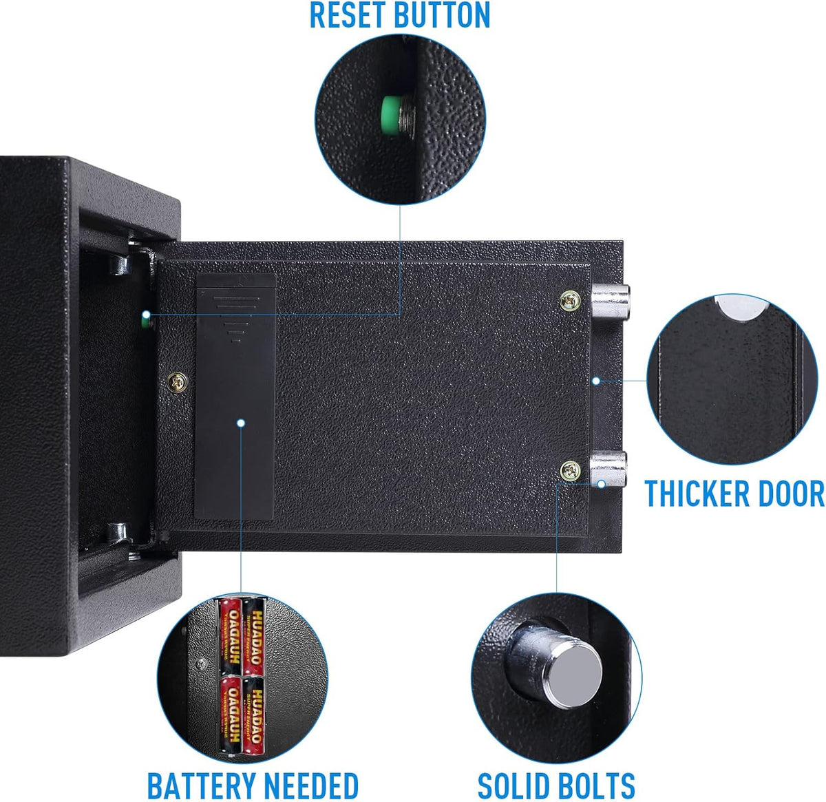 Fingerprint Safe Box 3.83 Cubic Feet with Separate Lock Box and Bottom Compartment R183048