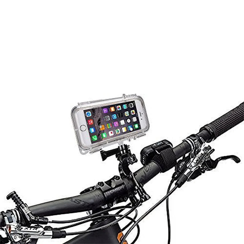 Waterproof Case for iPhone 6, 6S with Handlebar & Seatpost Mount for Bikes with Microfiber Cloth D874