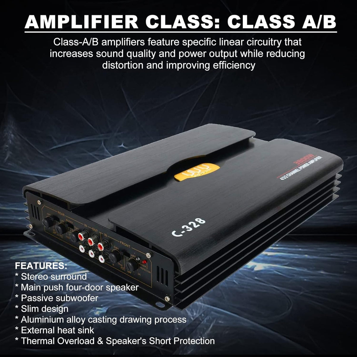12V 4 Channel Car Audio Amplifier B185144