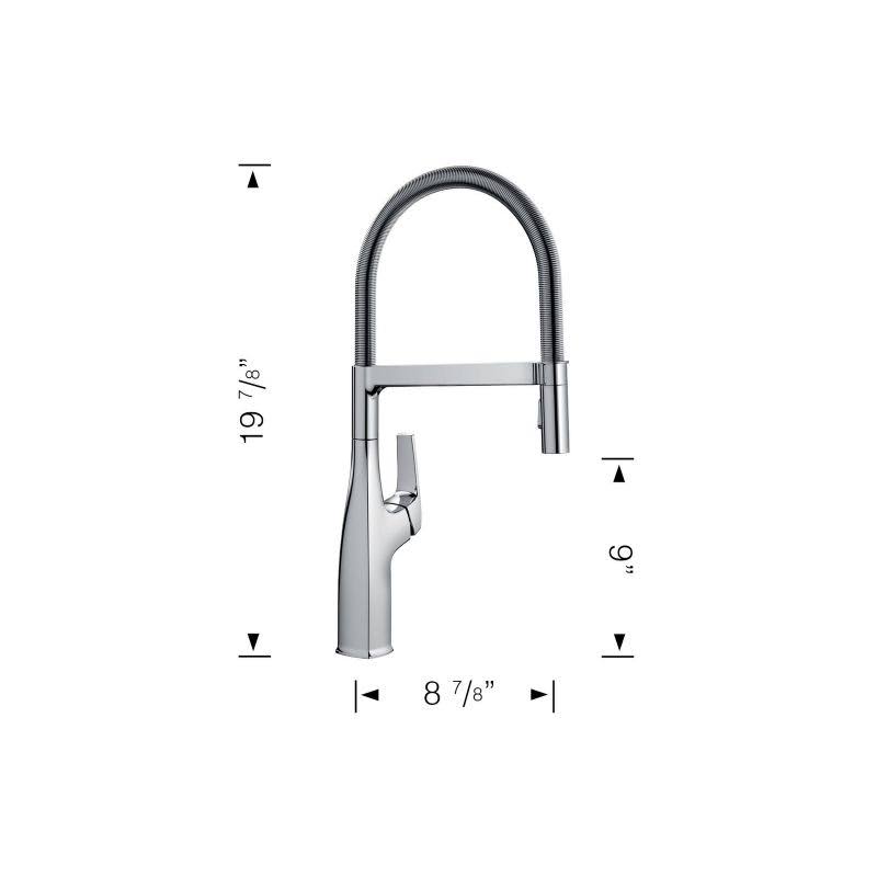 Chrome Semi-Pro Kitchen Faucet T709269