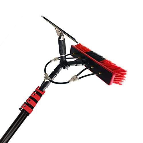Water Fed Pole 3-in-1 Kit with Scrubber Brush, Spray Washer, Window Squeegee, 7.2M/23.6Ft D6557