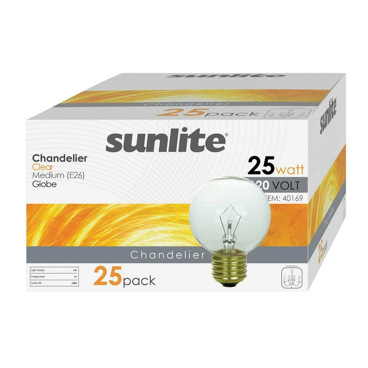 25 Pack 25W Clear Light Bulb X63303