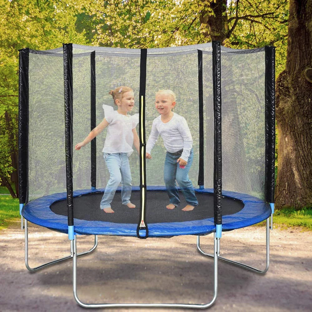 10 FT Trampoline with Safety Enclosure Net Spring Pad F196350