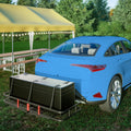 Black Cargo Rack Carrier with Folding Basket and 2 Rainproof Ratchet Straps E659