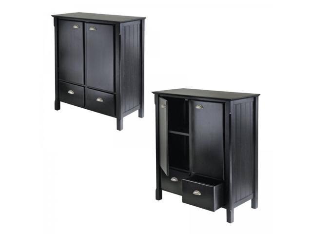 Black Cabinet with Drawers W451654