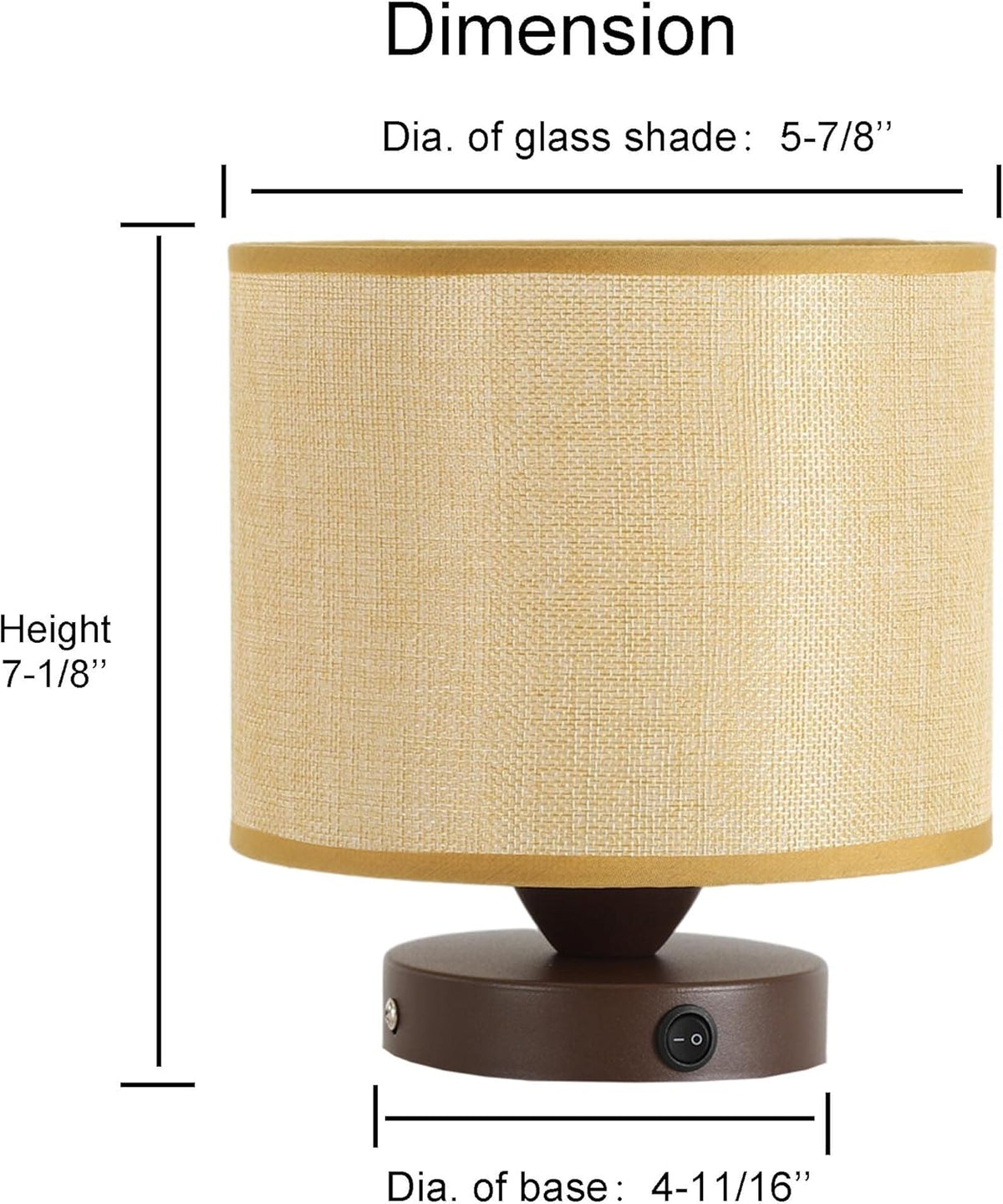 12V RV Interior Light Fixture with On&Off Switch, Beige Fabric Shade A199