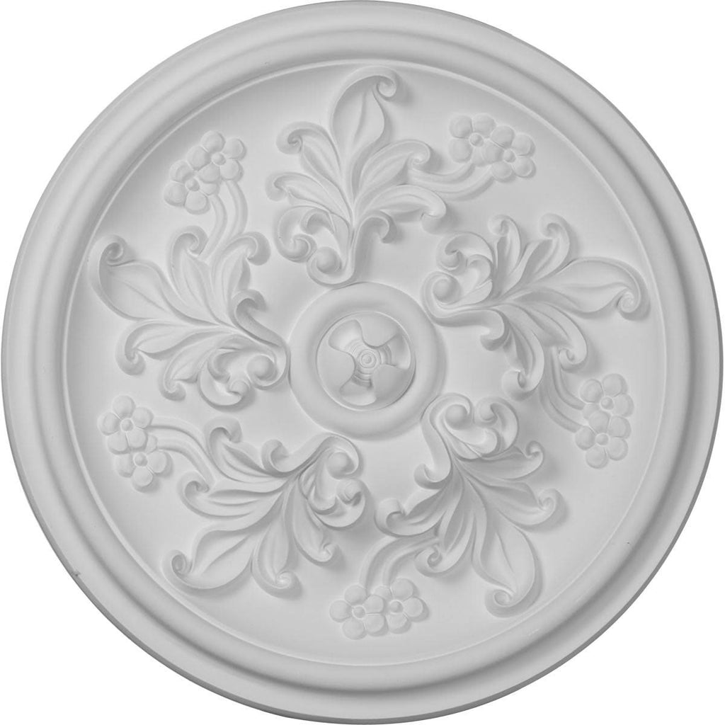 14 1/2x22OD x 2 3/4x22P Hand-Painted Rubbed Bronze Ceiling Medallion R407148