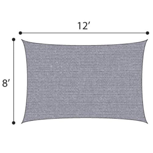 8x12 Rectangle Commercial Grade Shade Sail P936