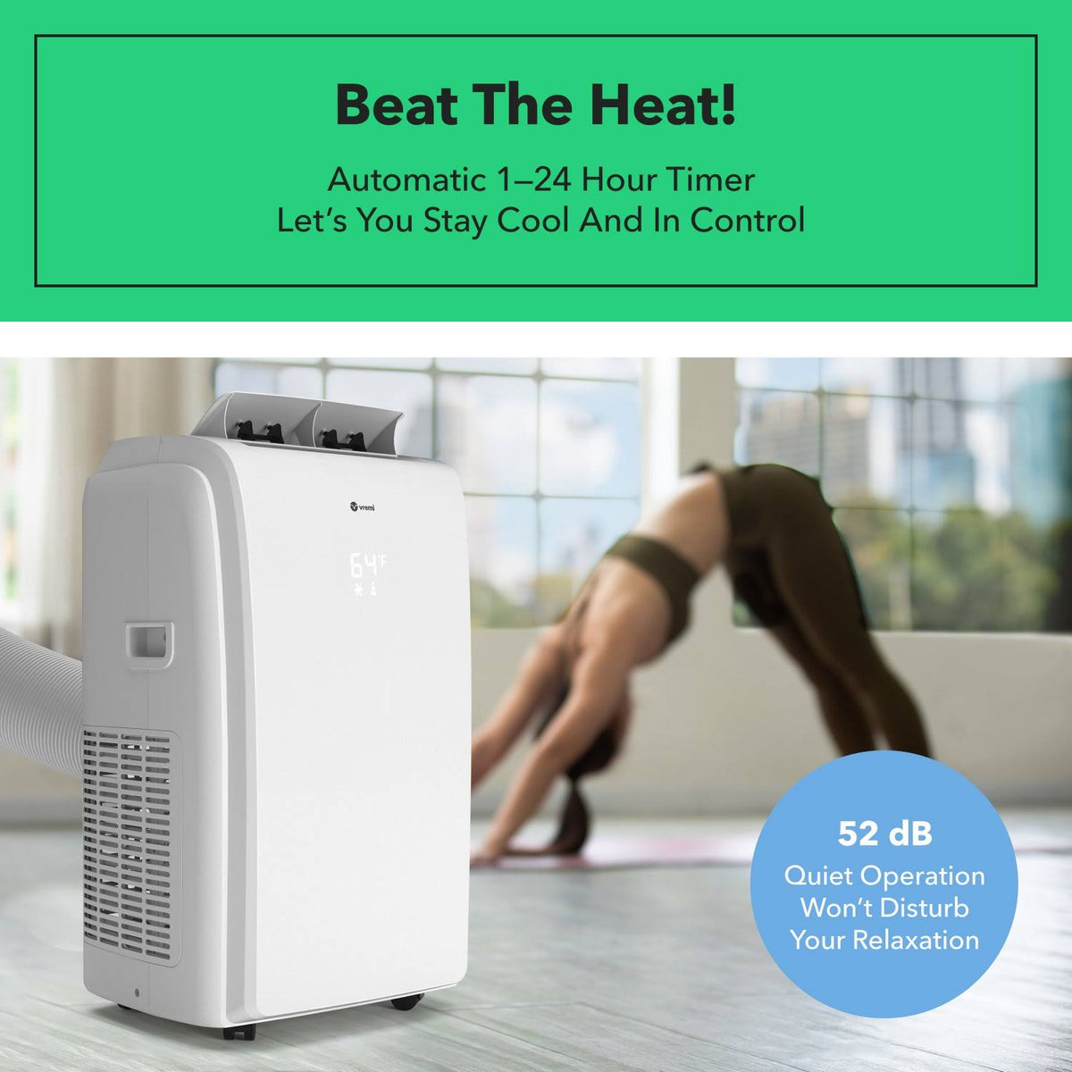 12,000 BTU Portable Air Conditioner with LED Display and Remote Q880