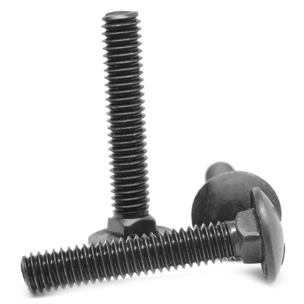 1/4-20 x 4 1/2 Coarse Thread Carriage Bolt Low Carbon Steel Black Oxide Q5699
