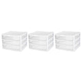 Clear Plastic 3 Drawer Storage System, 3 Pack H31879