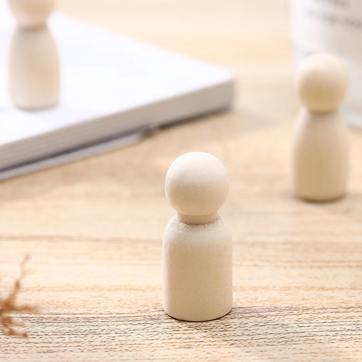 50pcs Unfinished Wooden Peg Dolls A18855