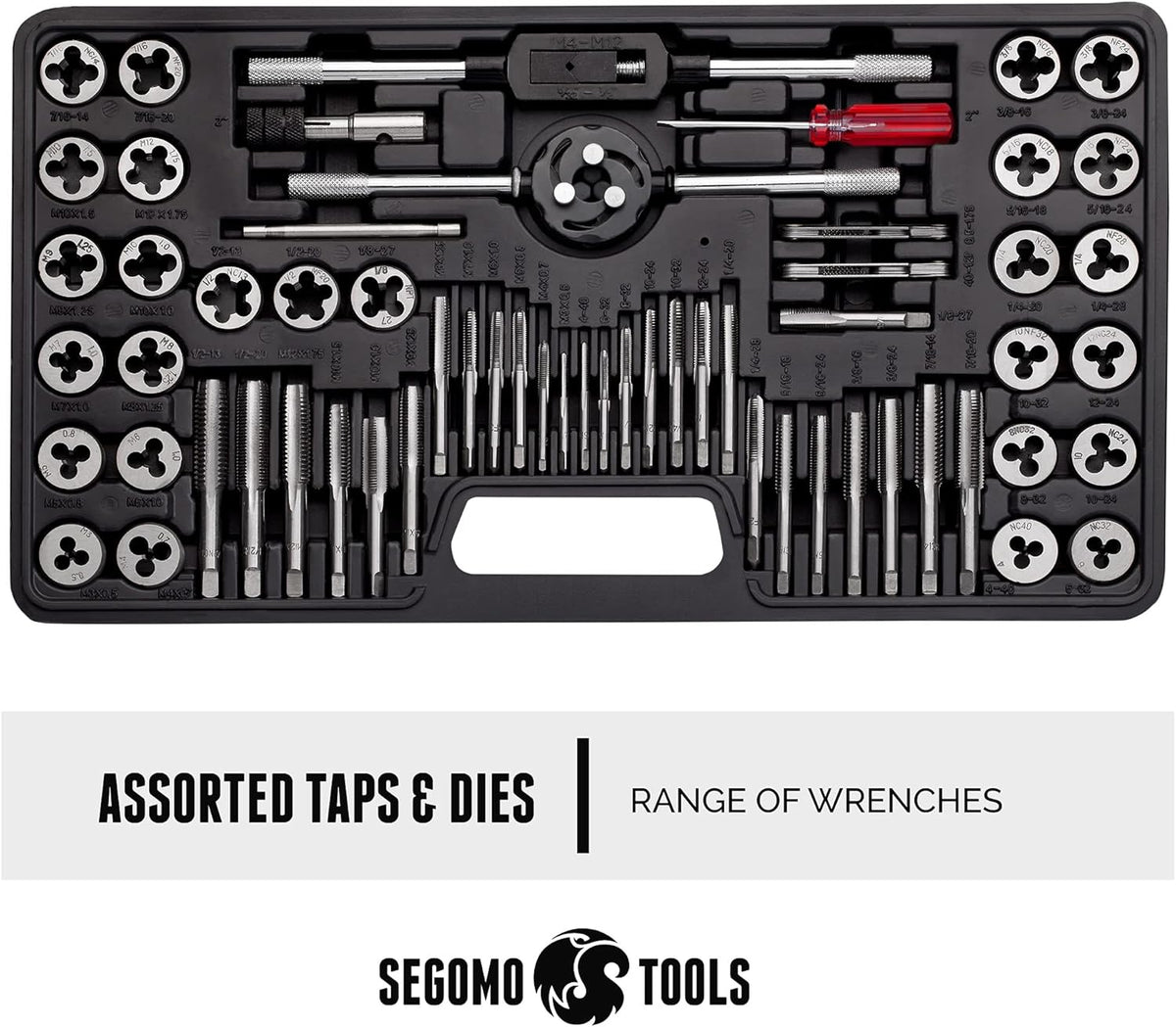 60 Piece Metric & SAE Tap and Die Set with Storage Case Z9578