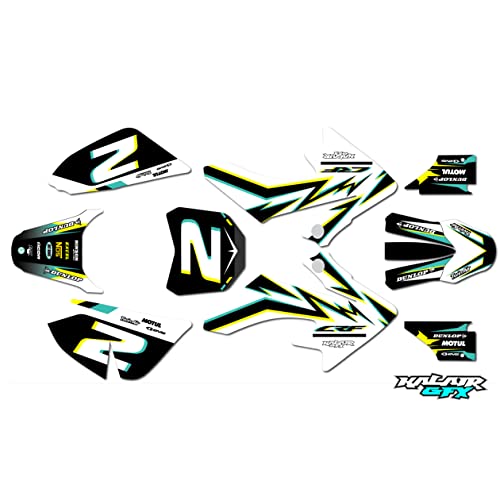 White 9 Mil Dirt Pit Bike Motorcycle Stickers M8990