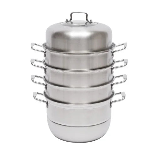 5 layers Stainless Steel Steamer Cooker Pot with Glass Lid R9302