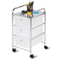 3 Drawer Plastic Storage Cart on Wheels Q306196