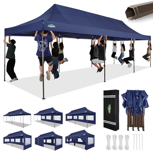 10x20 Pop Up Canopy Tent with 6 Removable Sidewalls, Heavy Duty H3028