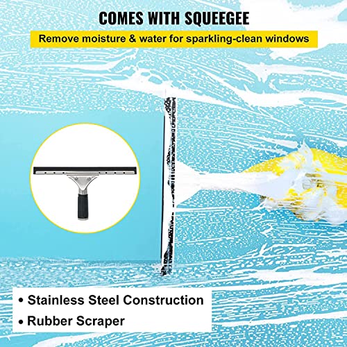 Water Fed Pole 3-in-1 Kit with Scrubber Brush, Spray Washer, Window Squeegee, 7.2M/23.6Ft D6557