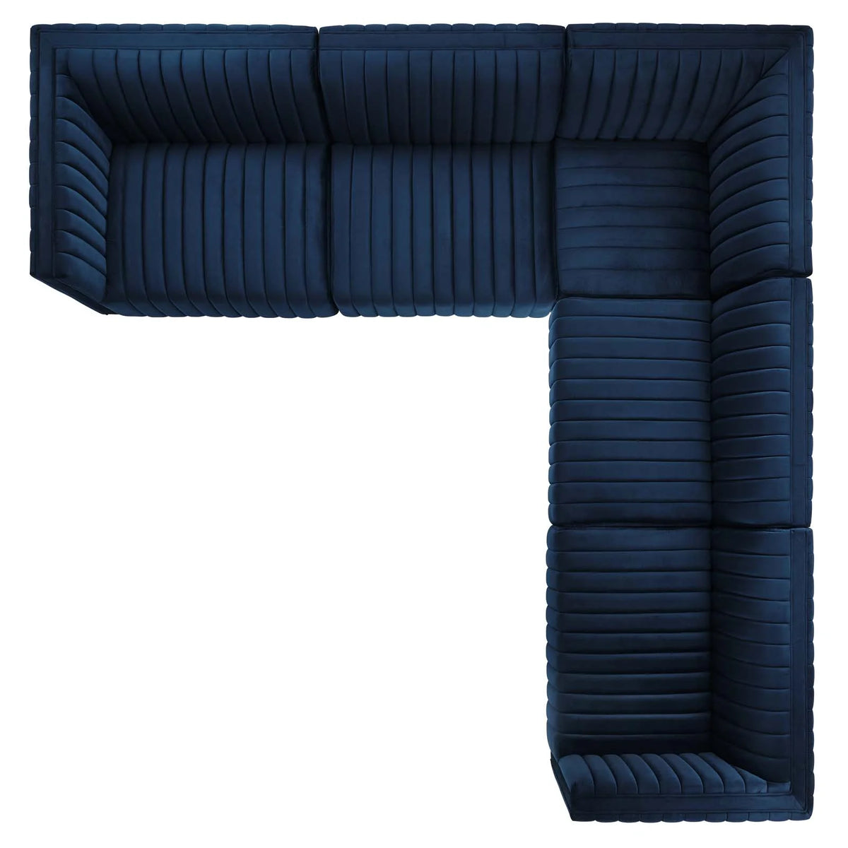 Tufted Performance Velvet 5-Piece Sectional I5805
