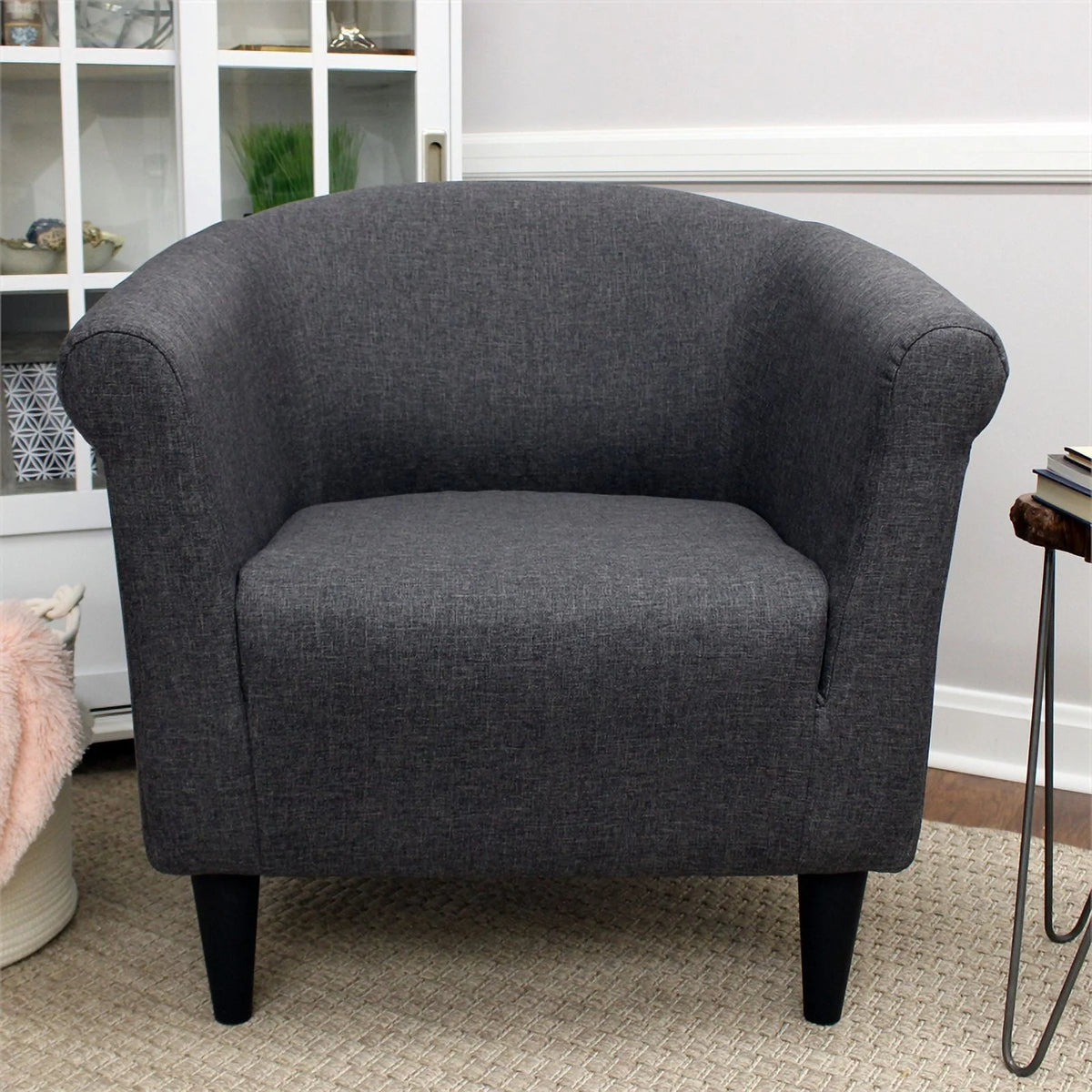 Dark Gray Fabric Club Chair U943