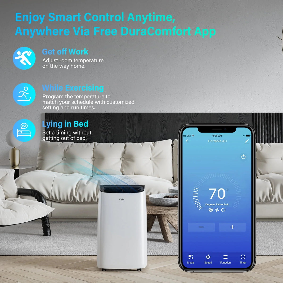 12000 BTU White Portable Air Conditioner O4155