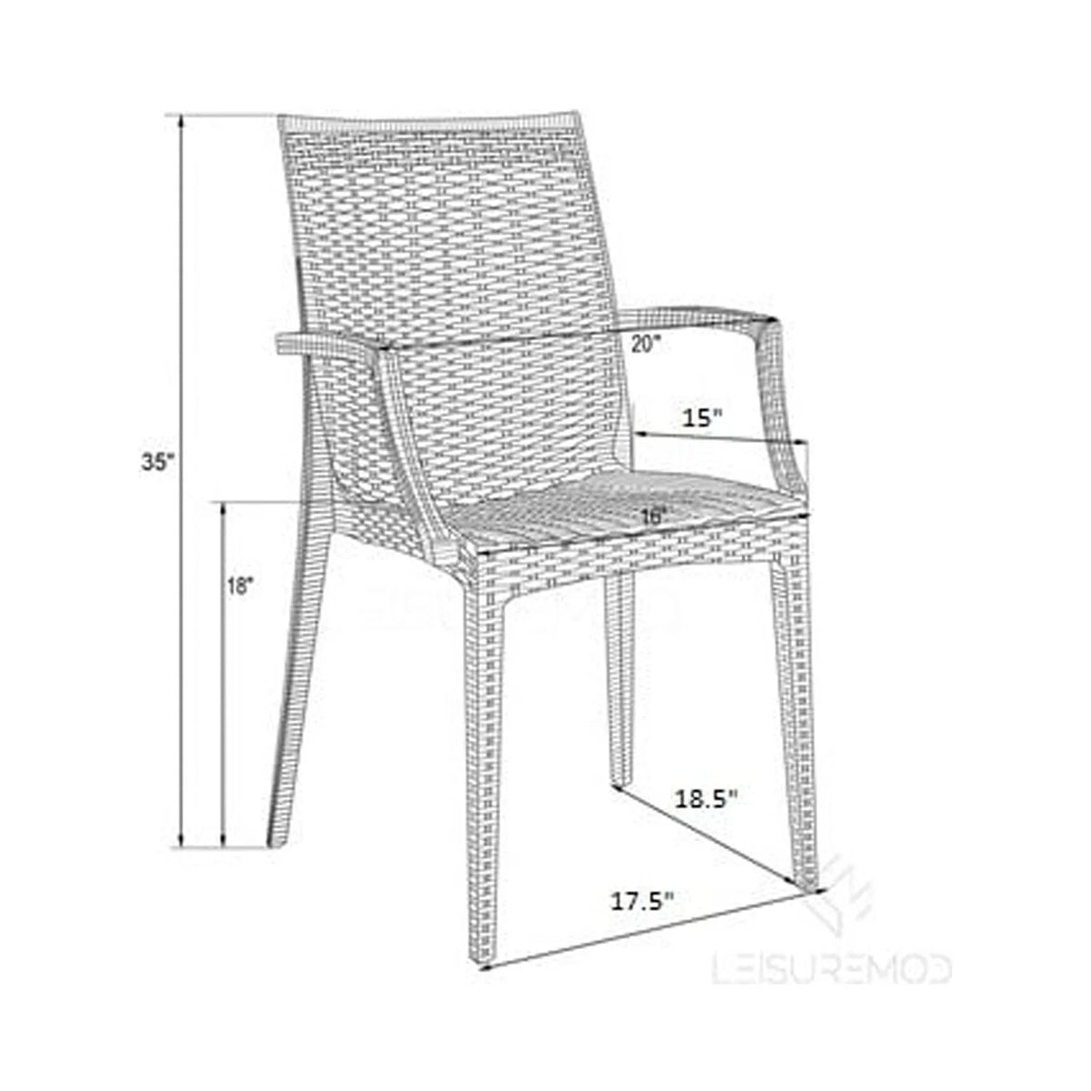 Mid-Century Indoor/Outdoor Chair M691060