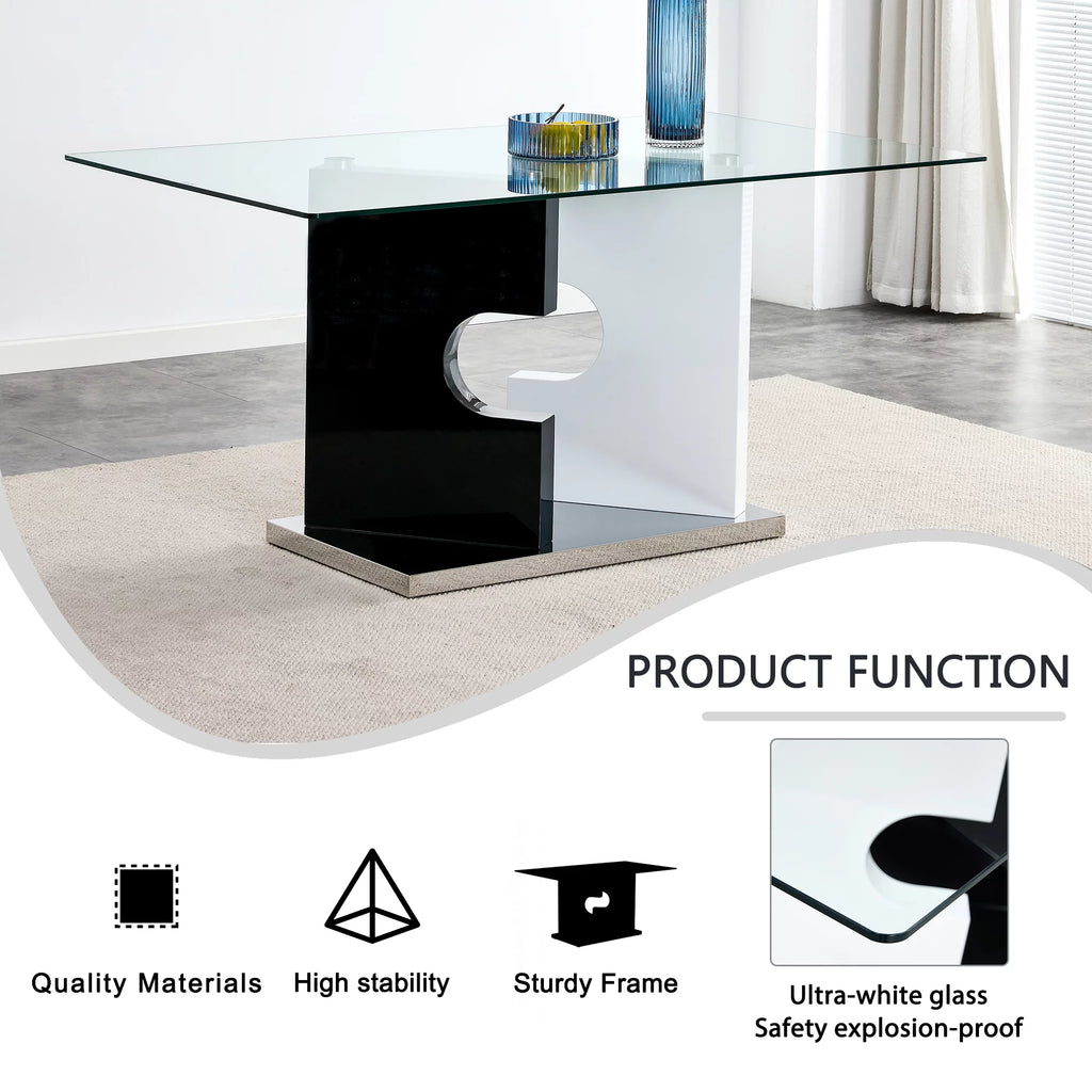 Glass Dining Table for 6 People K1927