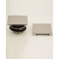 Satin Chrome Toe Control Drain Strainer with Square No Hole Faceplate H1865