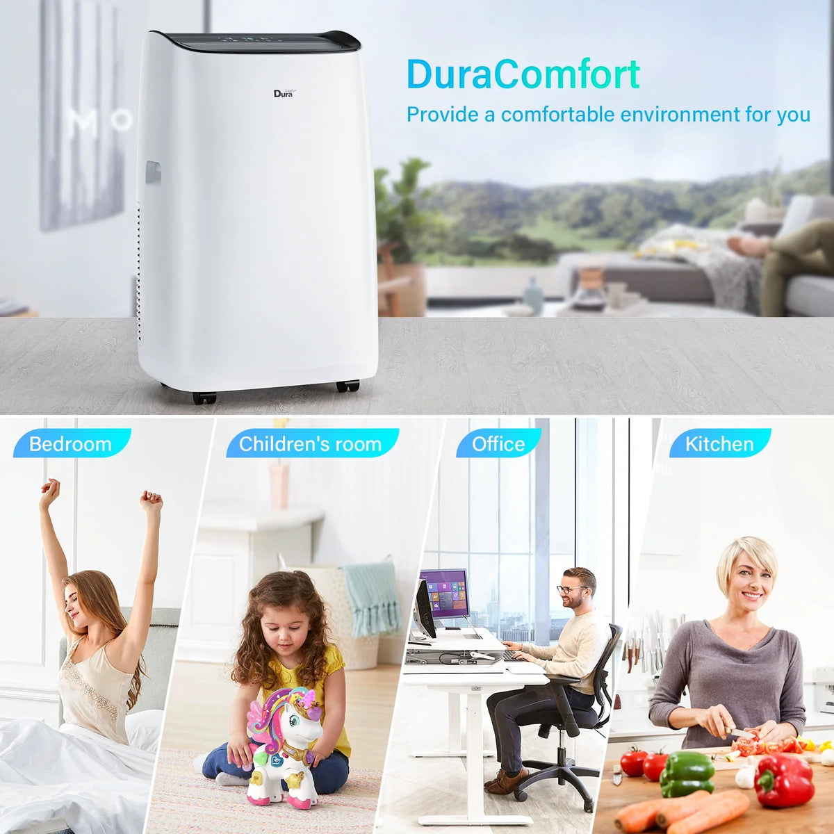 12000 BTU White Portable Air Conditioner O4155