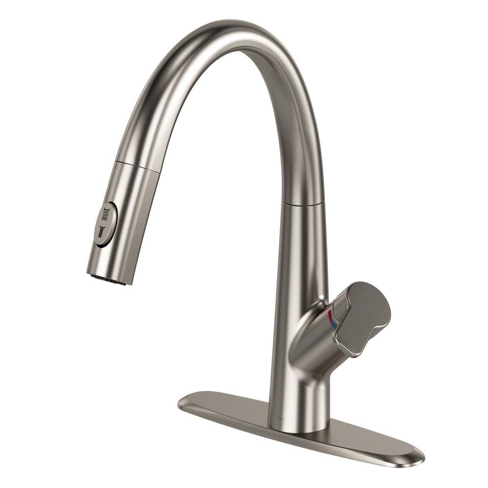 Stainless Steel Single-Handle Pull-Down Kitchen Faucet O569550