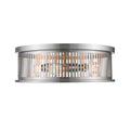Nickel 4-Light Round Flush Mount R450